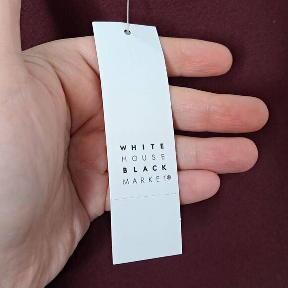 White Hose Black Market Women's Solid Boot Mini Skirt Deep Garnet size 2 NWT - Picture 5 of 7